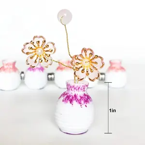 Lovely Mini Vase Fridge Magnet Set with DIY Craft Kit, 6PCS Nordic Chinese Style Refrigerator Magnets, Creative Resin Flower Vase Decor for Kitchen, Office and Room, Cute Handmade Gift for Girlfriend, Mom and Best Friend