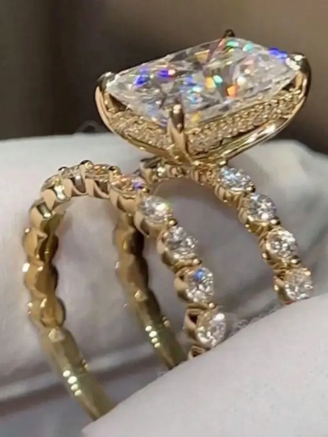 2pcs Elegant Fashion Ring Set for Women –Daily Wear, Date, Wedding, Party, Valentine’s & Gift Ideas