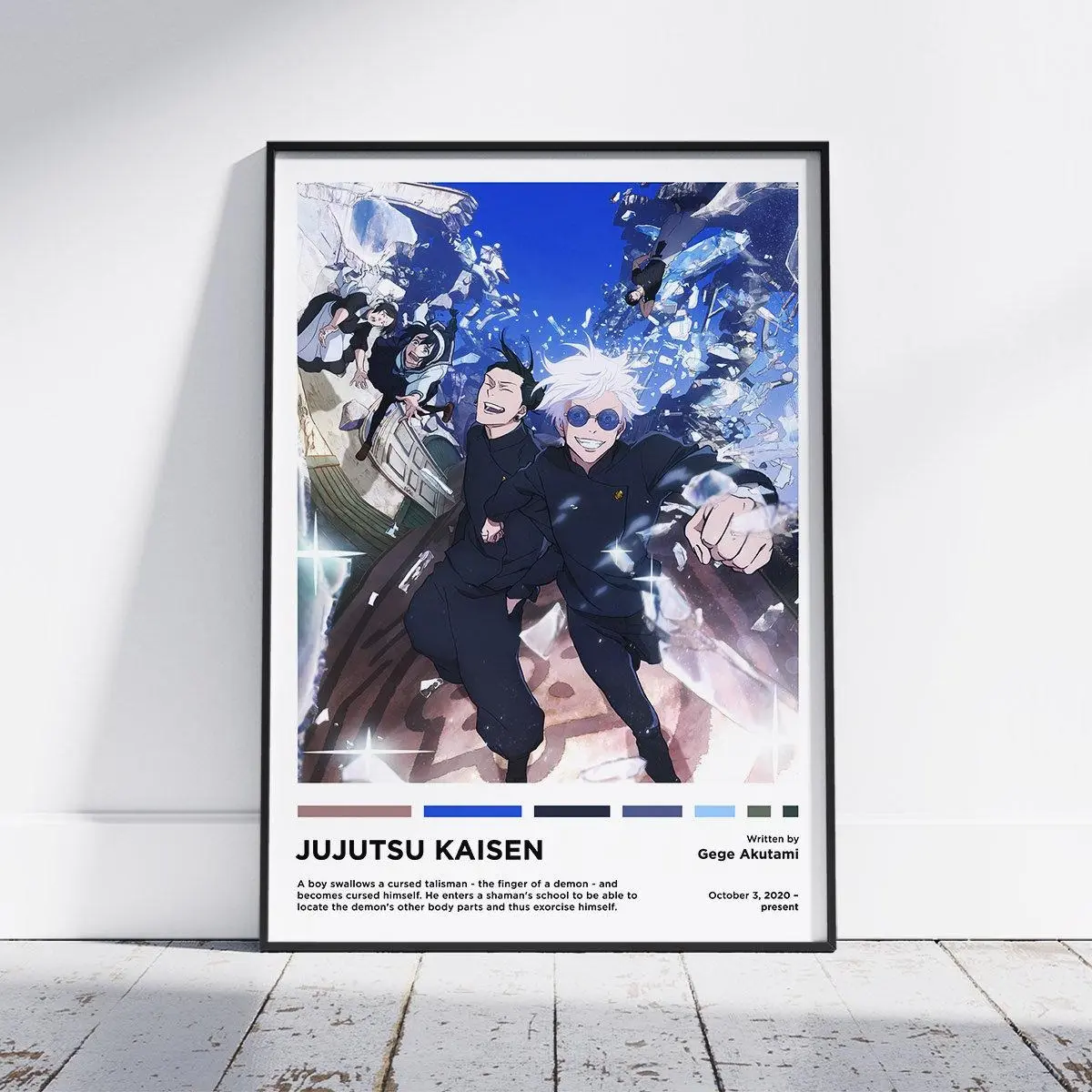 Jujutsu Kaisen Anime Manga Poster, Minimalist Anime Print, Decor Wall ...
