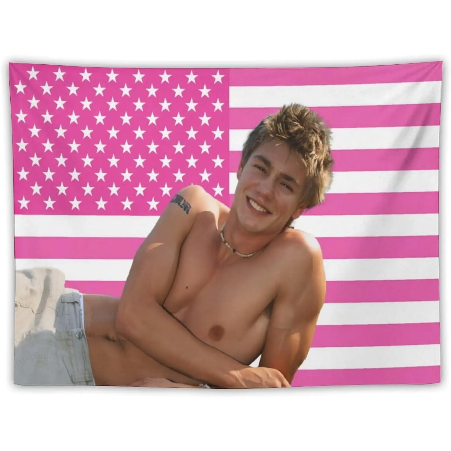 Chad Star Michael Murray Tapestry National Flag Poster Dormitory Living Room Bedroom Interesting Tapestry Indoor And Outdoor Fashion Personality Home Decoration 30""x40"", style tiktokshopbacktoschool