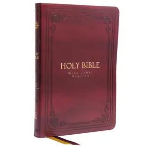 KJV Holy Bible: Large Print Thinline, Burgundy Leathersoft, Red Letter, Comfort Print: King James Version: King James Version by Thomas Nelson [Leathersoft Book]