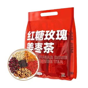 Herbal Tea Red Sugar Rose Date Ginger Tea with Goji Berries and Longan - 15g x 15 Packs - Menstrual Relief GUANGYAOBAIYUNSHAN