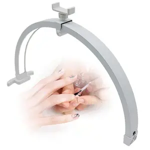 22'' Half Moon Light For Nail Desk, Foldable Nail Light For Desk Half Moon LED Nail Table Lamp 7 Color Modes & 10 Brightness For Beauty/Nail Art/Crafts Valentines Day Gift For Women /Her /Wife/ Girlfriend