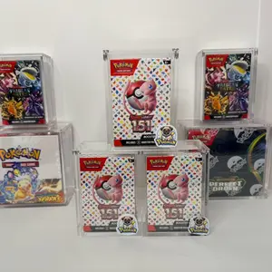 Pokémon Booster Bundle Acrylic Display Case – Magnetic UV Protective Case, magnetic top loading