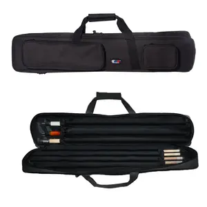3x4 Heavy-Duty Nylon Pool Cue Stick Soft Carrying Bag