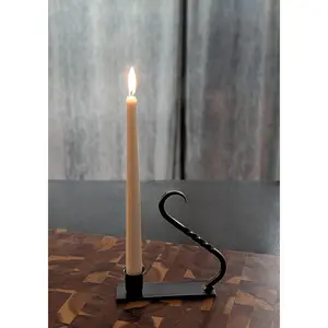 Wrought Iron Windowsill Taper Candle Holder with Handle - Amish handmade in the USA