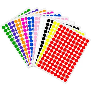 2340PCS 1/2" Multicolored Round Colored Dot Stickers Colored Coding Labels for Organizing Classification Marking