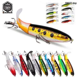 EXCROCK artificial fishing lures are sold in packs of 5 or 10. Equipped with hooks, these realistic baits include Whopper Plopper, Swimbaits and Crankbaits, great outdoor fishing accessories.