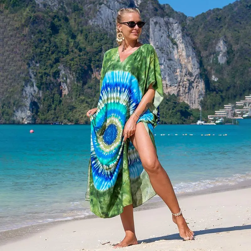 DN0728 37 Green tie dyeing circle