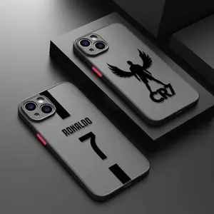Famous Football Star Cristiano Ronaldo Number 7 Jersey For iPhone Case 16 15 14 13 12 11 Pro XR XS Max 7 8 Plus Phone Y2K Cover