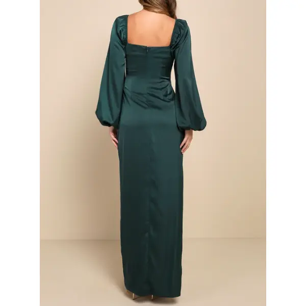 Lulus Eternal Heart Emerald Green Satin Long Sleeve Maxi Dress - TikTok Shop Lulus Eternal Heart Emerald Green Satin Long Sleeve Maxi Dress - TikTok Shop