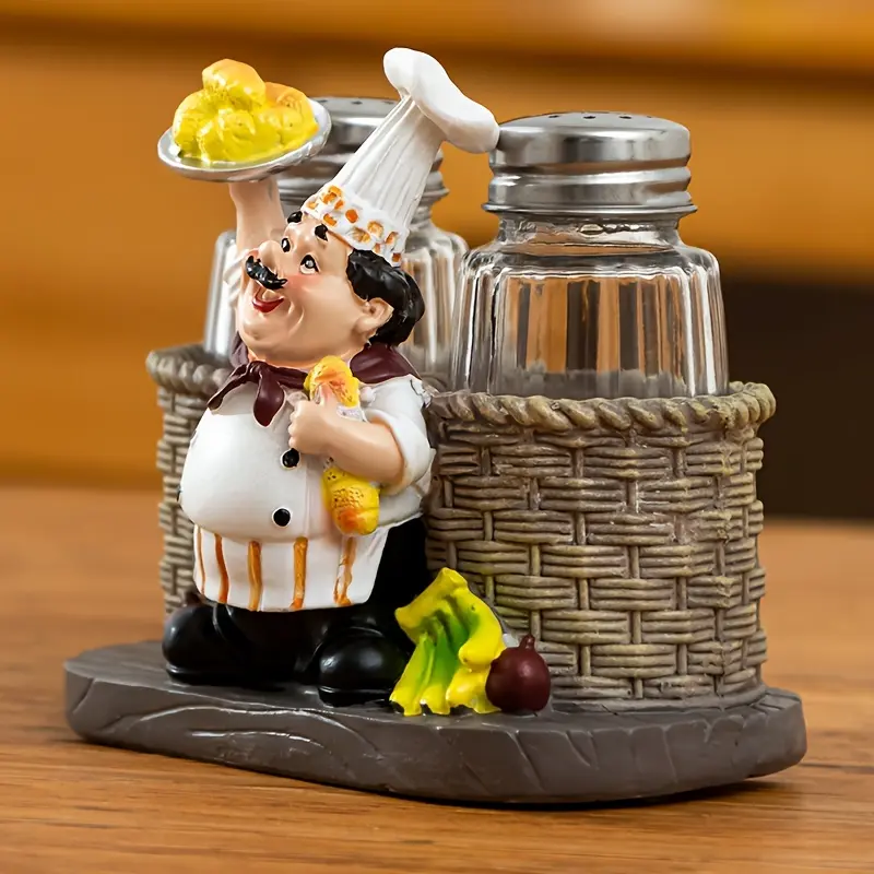 1pc Transparent Chef's Glass Salt and Pepper Shaker - Essential Kitchen Tool for Cooking, Home Kitchens, Holiday Parties