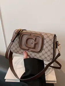 Women's Fashion Leather Handbag, Small Crossbody Bag with Wide Shoulder Strap, Elegant Daily Accessory for Casual & Formal Wear