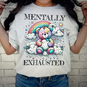 Mentally Exhausted Crew or Tee