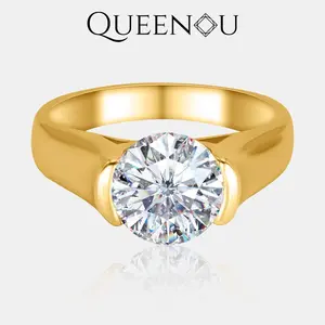 【921-CS】Valentine's Flash Classic Round Cut 2CT Synthetic Moissanite Ring