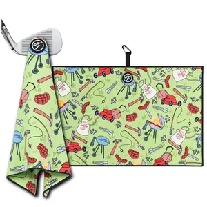 Fore Show Magnetic Golf Towel (Grill Master) Waffle Microfiber with Magnet for Golf Bags, Carts & Clubs - 24” x 16” Funny Golf Gift Accessory For Men