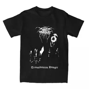 Men Women T Shirt Darkthrone Transilvanian Hunger Vintage Pure Cotton Norwegian Black Metal Band T Shirt Large Size 01336 Top Womenswear Streetwear Tshirt Comfort Crewneck Summer Shortsleeve Fitted