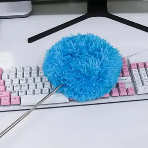 Duster Mop with Extension,Dust Mop Reusable Fan Cleaning Tool for Home, Car, Office, Blades, Windows, Glass Furniture,Blue