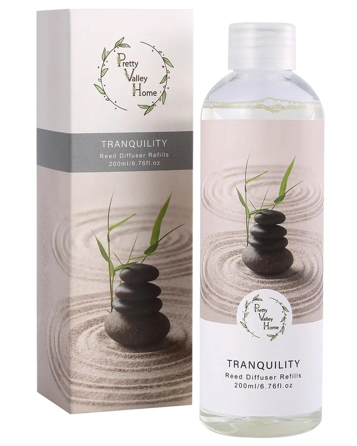 Tranquility Aromatic Refill Cylinder Bottle Reed Diffuser - 6.76 fl.oz/200ml Incense Oil, Everyday Calming Home Fragrance for Bedroom, Office