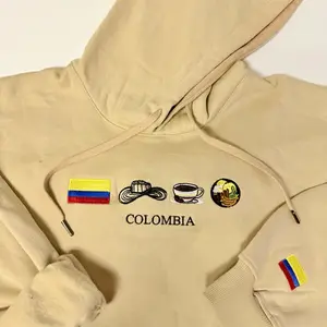 Colombia Embroidered hoodies/Sweaters - Flag, Sombrero Vueltiao, coffee, bandeja paisa Menswear