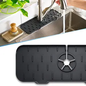 Splash Guard For Kitchen Sink Faucet , Drip Catcher