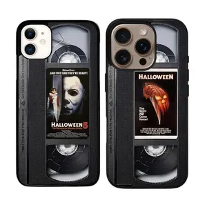 MICHAEL MYERS & VHS TAPE Phone Case Halloween Compatible For iPhone 17 16 15 14 13 12 Pro Max Plus X/XS XSMAX XR Anti Drop Cover. Protective Casing