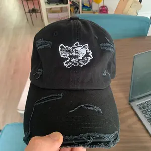 Monster Dad Hat | Embroidered Werewolf Distressed Ball Cap