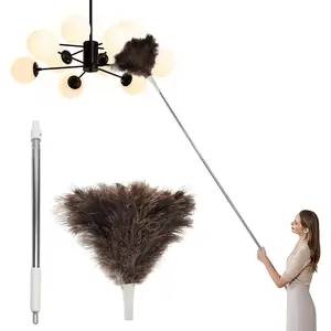 Ostrich  Duster Pole 28 to 72 Inch,Extendable  Duster  for  Cleaning Ceilings Furniture Fans