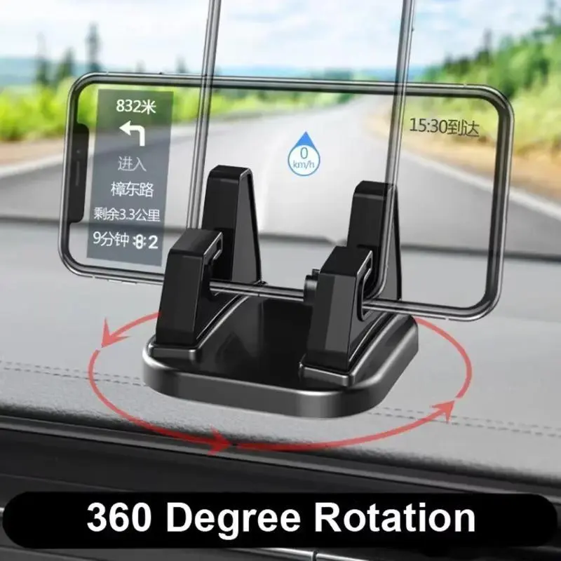 1 piece 360 Degree Rotate Car Cell Phone Holder automotive phone holder Dashboard Sticking Universal Stand Mount Bracket For Mobile Phone Car cellphone mount Rotating Car Mount Car accessories
