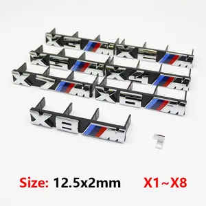 3D Car Grille Emblem, Front Grill Badge Sticker for Cars for Automotive Modification, Hot Upgrade Accessory Compatible with X1 X2 X3 X4 X5 X6 X7 & More Models, Car Stickers