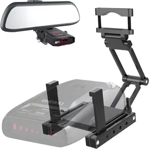 Radar Detector Mount,Aluminum ing Base,Mirror Mount Radar Detector Bracket,For Uniden,Cobra,,Valentine V1,Beltronics,Whistler,Rocky Mountain Phantom-T etc Radar Detectors (black)