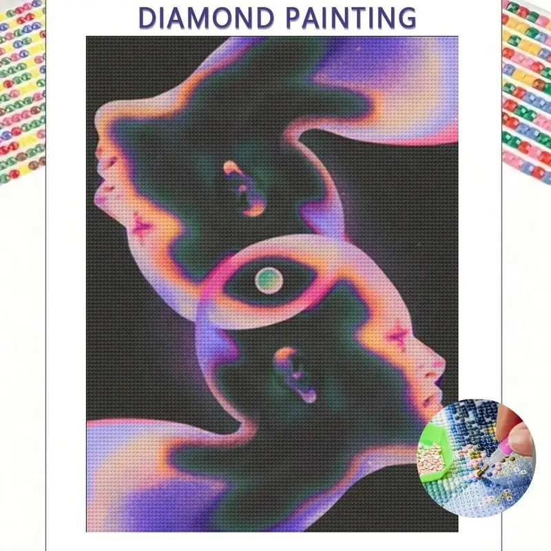 5D DIY Diamond Art Painting The Collision Of Thoughts Kit, Diy Kits, Full Diamond Painting With Diamond Art,And Unique Gift Idea For Friends And Family Gifts Birthday Graduation Diamond Painting Diamond Art, Diamond Art Crafts