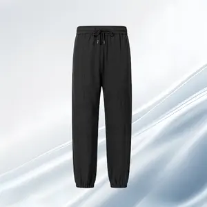 Men'S Black Solid Loose Minimalist Relaxed Sweatpants  Versatile Year-Round Sports Trousers, Ideal For Autumn-Winter Sweats,Solid Fashion Sweatpants,Fashionable Jogger Sweatpants,Casual Sport Sweatpants,Loose Casual Sweatpants Menswear work pants