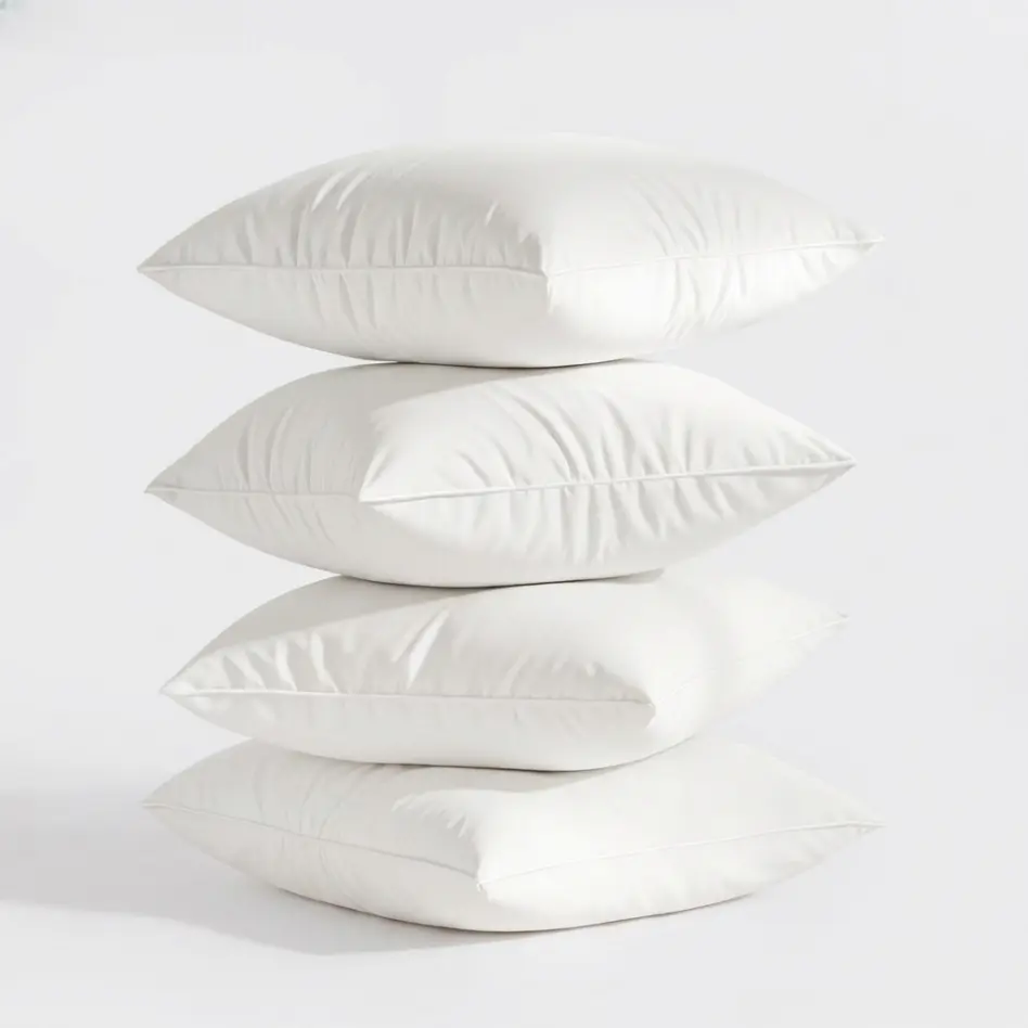 4 Pack Throw  Inserts – White Soft Bounce  Inserts,decorative bedding,layered bed,Soft Fluffy Square Cushion Fillers, Breathable, Durable, Supportive,Aesthetic Home Decor, Living Room Decorations, Apartment Accessories ,firm pillows