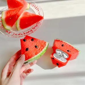 1 watermelon earphone case,Cute wireless Bluetooth earphone case, drop resistant, durable and stylish accessory, suitable for AirPods pro3/1/2/3/4/pro/pro2(Different models may have different shapes)