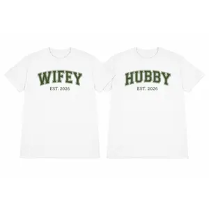 Wifey and Hubby Shirt, Wedding Party Shirt, Honeymoon Shirt,Wedding Shirt,Wife and Hubs Shirts, Just Married Shirts, Matching Couple Shirt
