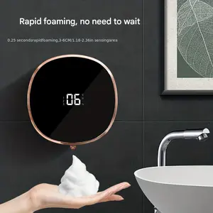 Soap dispenser, Rechargeable Wall-Mounted Smart Sensor Soap Dispenser, Contactless Foam Design, Ideal for Kitchen Bathroom, Easy Clean Plastic Distributor