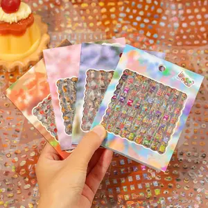 Mini Pattern Sticker Pack, Pet Material, Happy Series Food & Animal Theme, Decorative Stickers for Journals & Water Bottles, Sticker Sheets, Sticker Cards