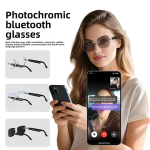 Artificial Intelligence Glasses Frameless Myopia Presbyopia Bluetooth Audio Color Changing Smart Glasses