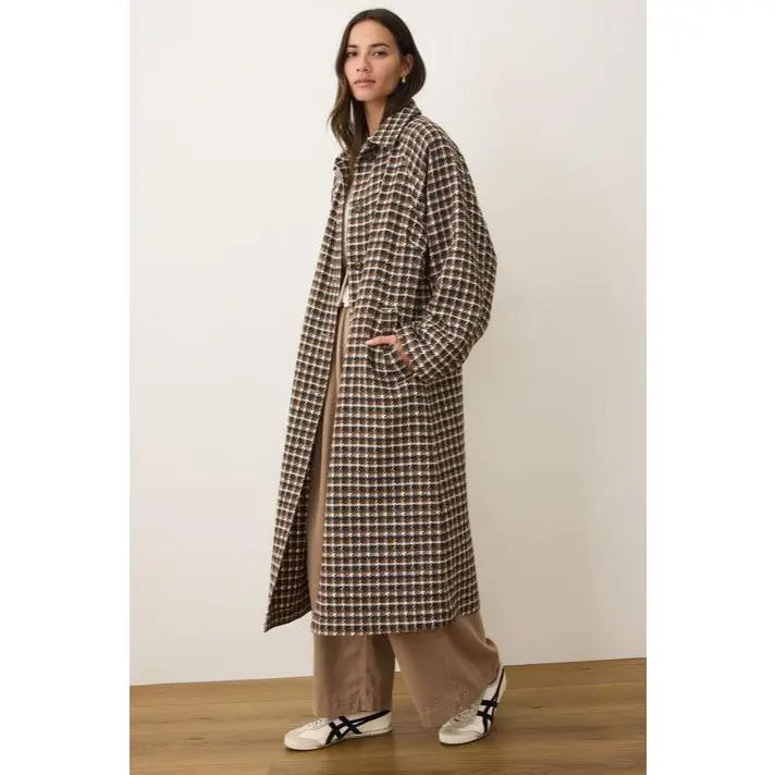 Hayes Houndstooth Trench Coat **Final Sale**