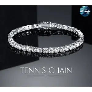 18K Gold Plated Single Row Iced Out CZ Tennis Bracelet   Round Cubic Classic HipHop Style Bracelets   Luxury Unisex Jewelry  For Men And Women Fashion Accessories For Women