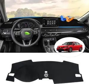 Karltys Dashboard Cover Mat for Honda Civic 2025 2024 2023 2022, Anti Glare Dash Cover Mat for 11th Gen. Civic Accessories, Non-Slip Flannel Dash Pad Sun Shade Dashboard Protector