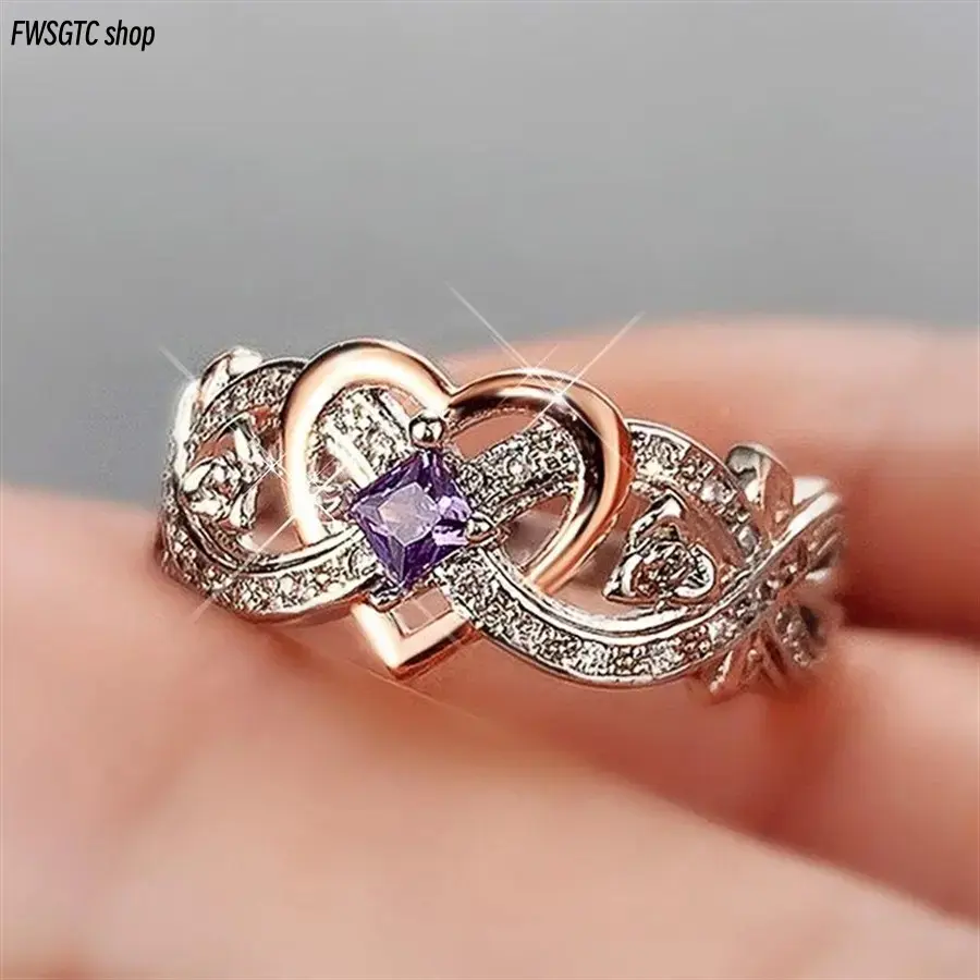 2026 New Arrival Women's Infinity Heart Promise Ring, 1-Pack Glossy Silver-Tone Metal Band, Heart Shape Jewelry for Daily Wear & Engagement, Sweet Gift for All Special Occasions