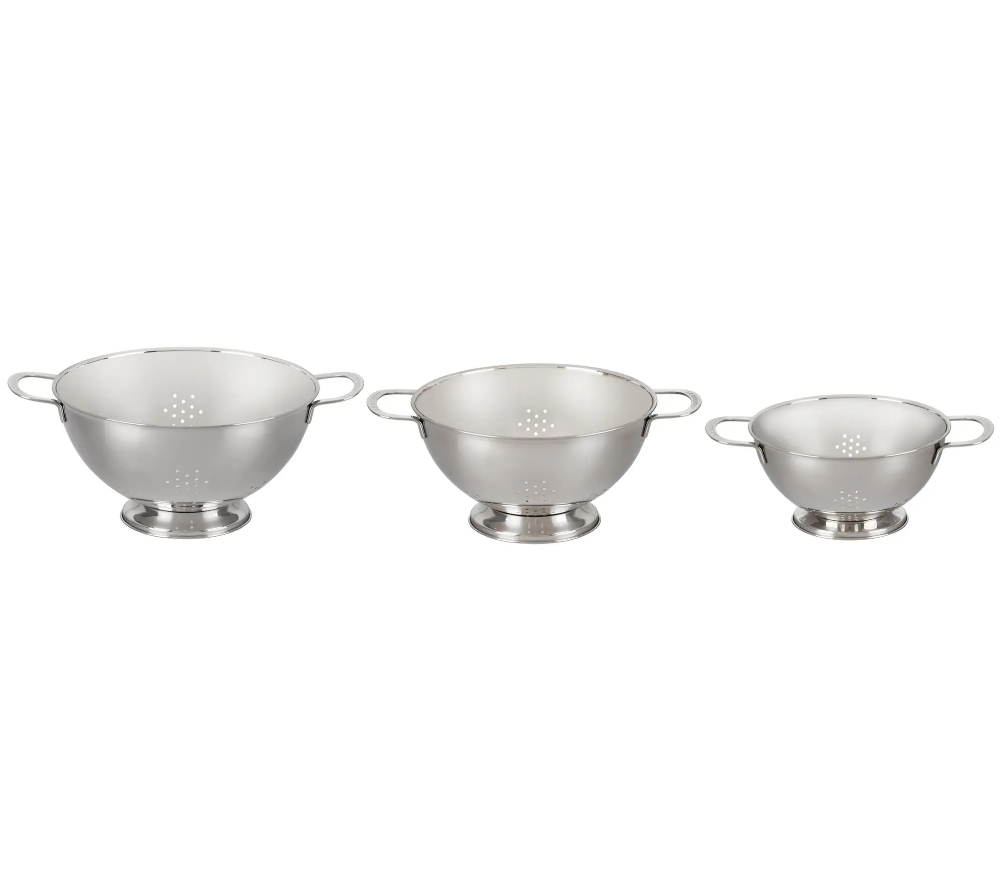 Le Creuset Set of (3) Stackable Colanders Le Creuset Set of (3) Stackable Colanders