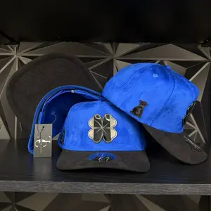 Trébol plate SnapBack hat-blue suede