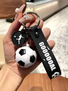 Cute Realistic Football Keychain, Student Book Bag Charm, Back-To-School Gift, World Cup Souvenir, Sports Lover Present, Soccer