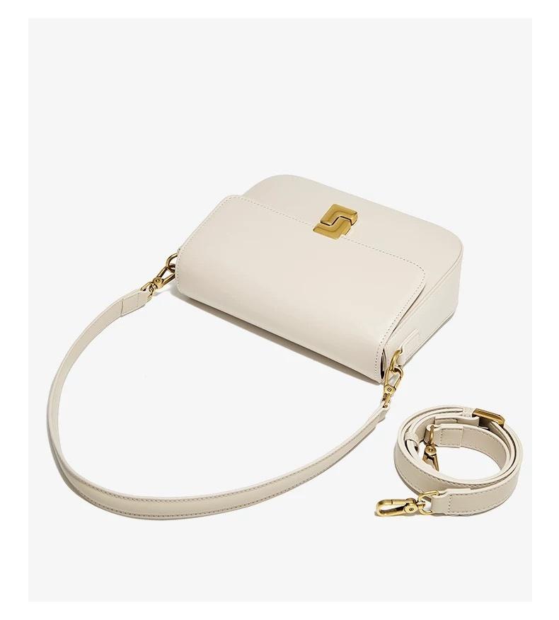 Genuine Leather Tofu Square Bag 2026 New Arrival, Women's Vintage Underarm Bag, Commute Handbag, Luxury Minimalist Shoulder & Crossbody Bag