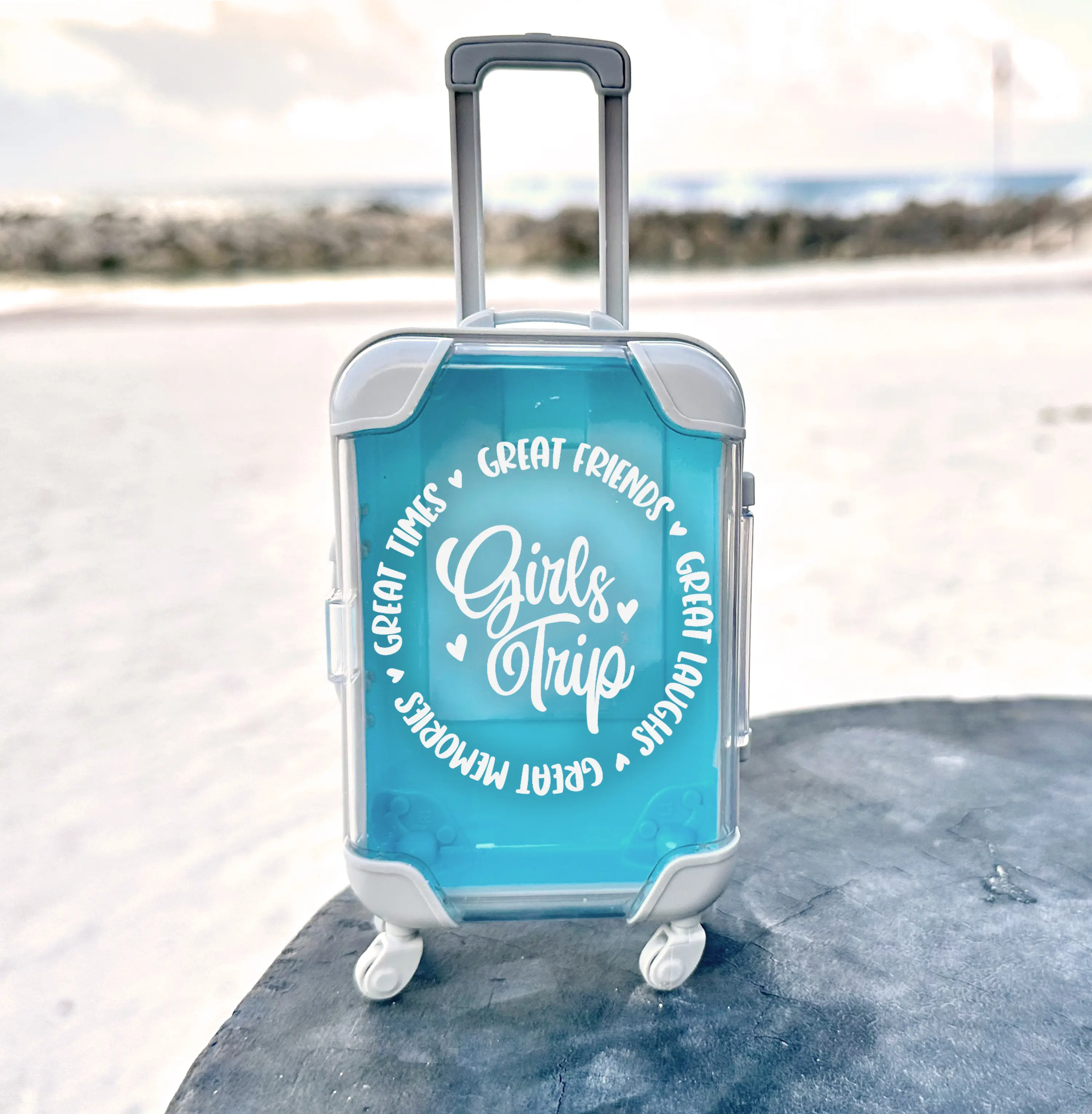 Girls trip mini suitcase destination travel kits party favors Girls trip mini suitcase destination travel kits party favors