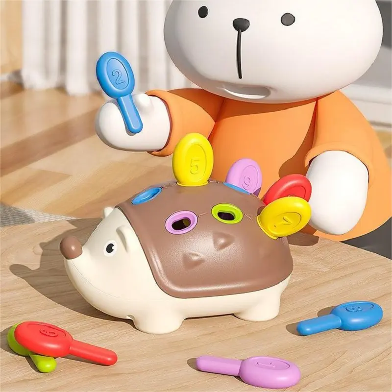 Fine Motor Toys for Toddlers, Hedgehog Learning Counting & Sorting Montessori Educational Sensory Toy, Development Sensory Gifts for Kids Boys Girls