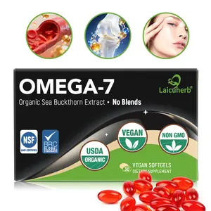 Omega 3 6 7 9 Sea Buckthorn Oil Capsules, Supports Heart & Skin & Immune,  Seabuckthorn Supplements for Adult Overall Wellness, 30 Softgels